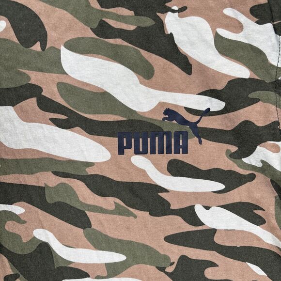 Puma T Shirt Men’s Size M Athletic Fit Camo Stretch Logo - Picture 4 of 11